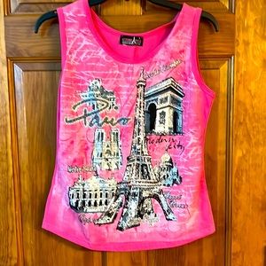 New Attitude Paris Private Design France Tank Top Sequin XL Unique